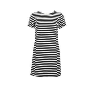 J Crew | Black+White Striped Dress